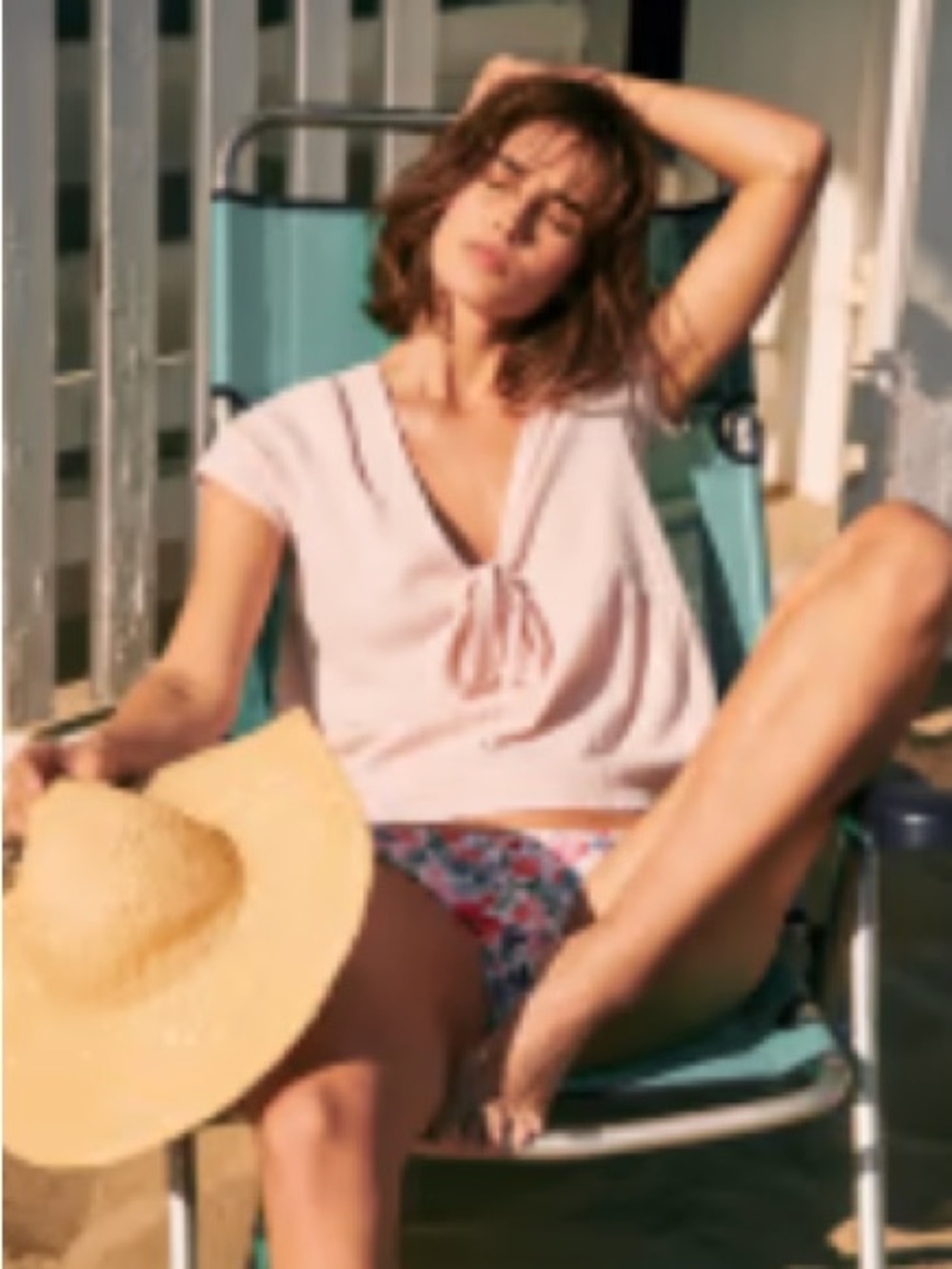 Sezane Ninon T-Shirt in Baby Pink - S